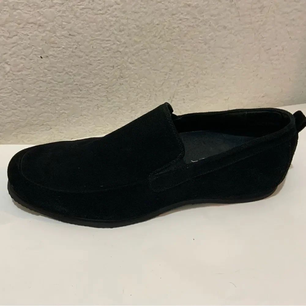 Via Spiga Studio Black Suede Men Loafers Size 10.5 M LikNew